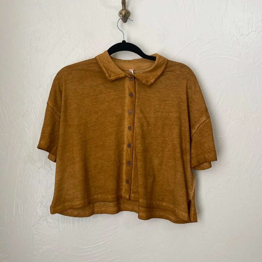 Free People weekend rush button down▪️size S hardly worn, like new. - Picture 3 of 9